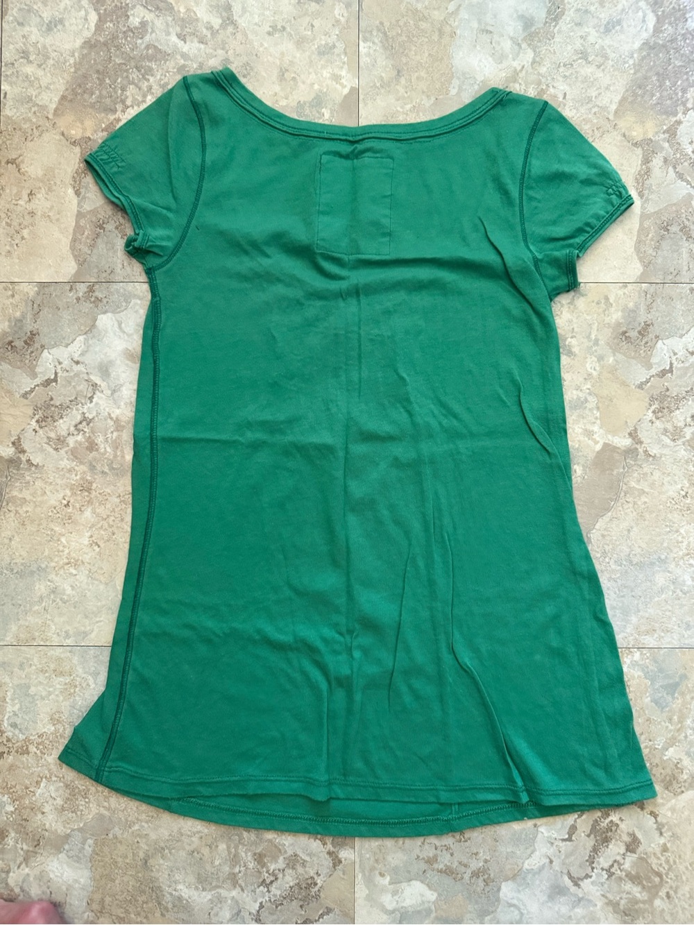 Hollister Green Cap Sleeve Short Sleeve Top - Picture 4 of 4
